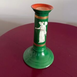 Antique Bavarian stamped Greek Revival porcelain candle holder